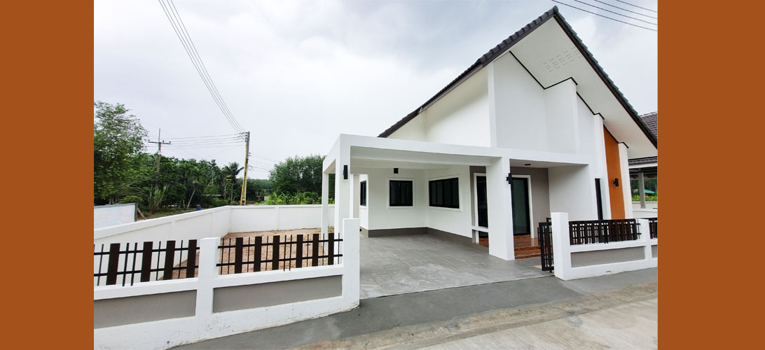 ขาย บ้าน บ้านใหม่ โครงการบ้านเดี่ยวบ้านค่ายระยอง กู้ได้เต็มเครดิด ถนนด้านข้างอบต.บางบุตร