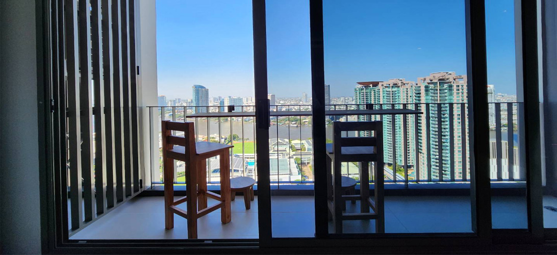 คอนโด ขาย ชั้น 34 เฟอร์นิเจอร์ครบ วิวแม่น้ำเจ้าพระยา Rhythm Charoenkrung Pavillion Condo fully furnished