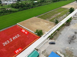 ที่ดิน ขาย ขายที่ดินบางบัวทองราคาถูก สร้างโกดังคลังสินค้า 263ตรว เหมาะสร้างบ้าน เนื้อที่เยอะบางบัวทอง